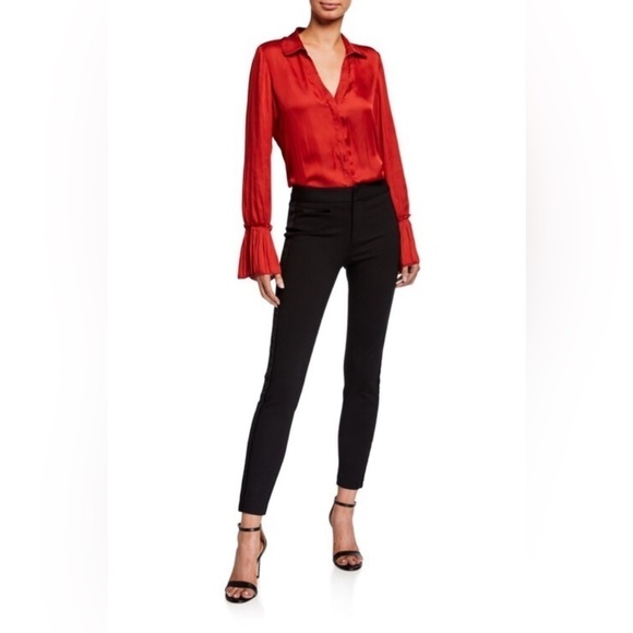 PAIGE Pants - PAIGE Tereza Skinny Tuxedo Trousers Velvet Side Stripes - Sz 27